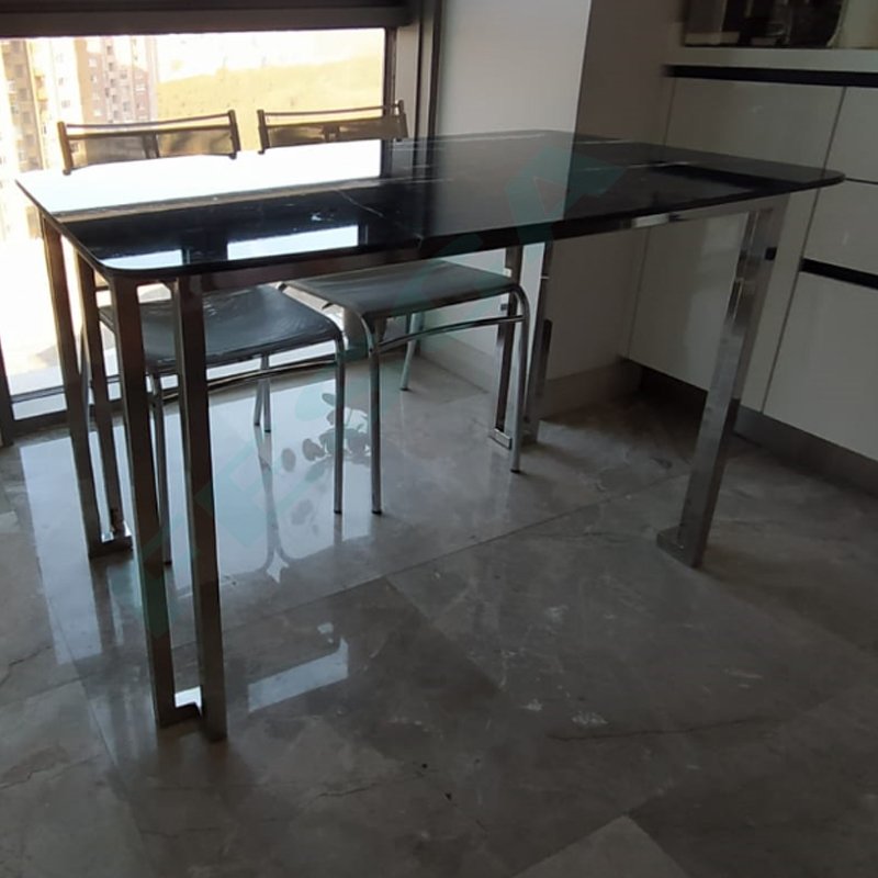 Maraş Anthracite Marble Dining Table 59